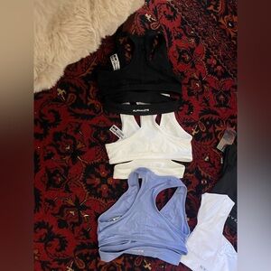 Alphalete Trio Sports Bras - Black, White, Light Purple